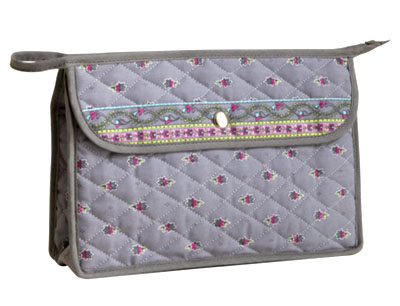 Provence pattern Cosmetics Bag (Marat d'Avignon / Avignon. grey - Click Image to Close